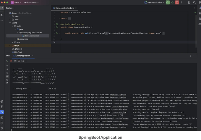 Spring Boot 애플리케이션 시작 로그